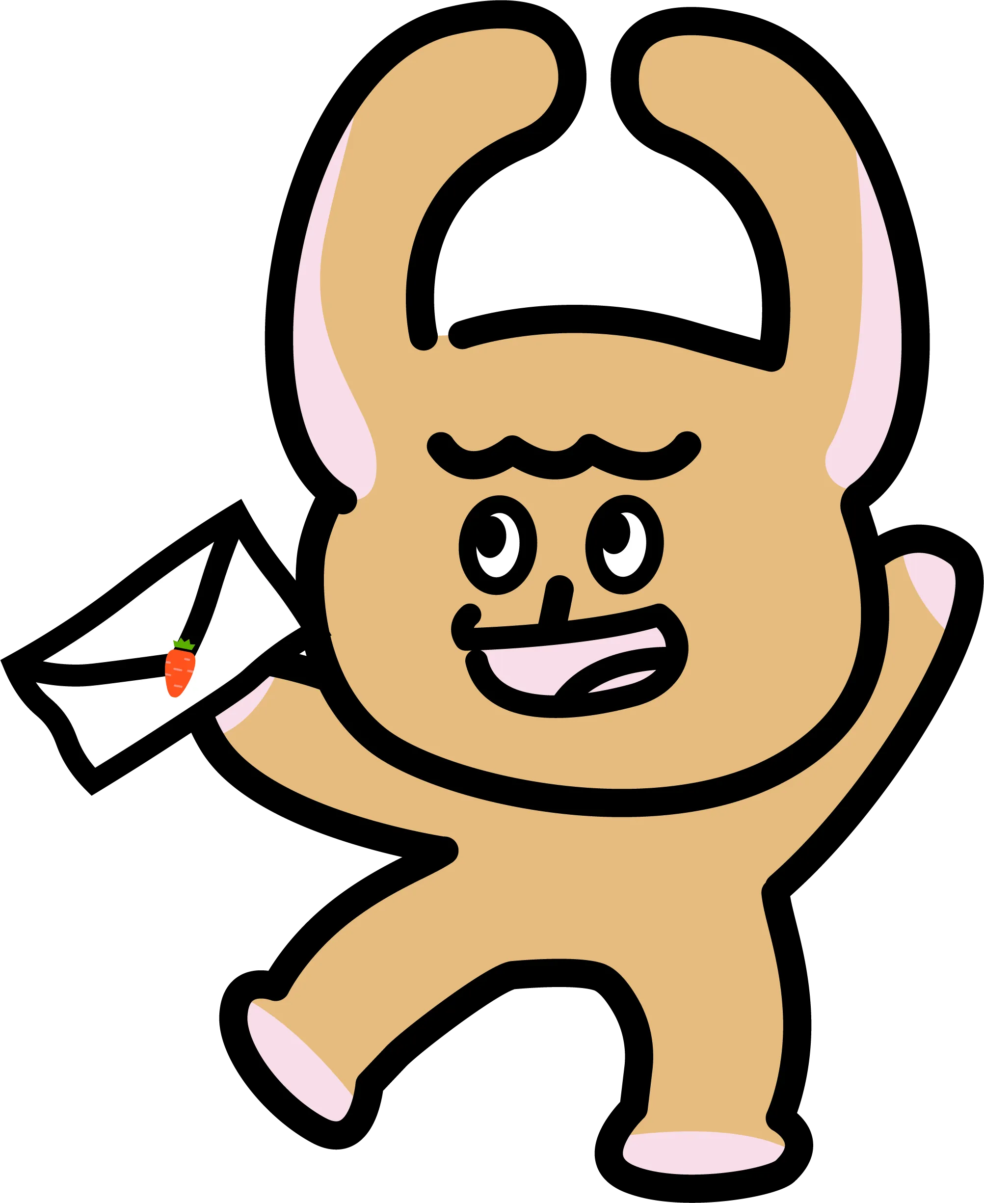 ポストに手紙をいれるたれらび