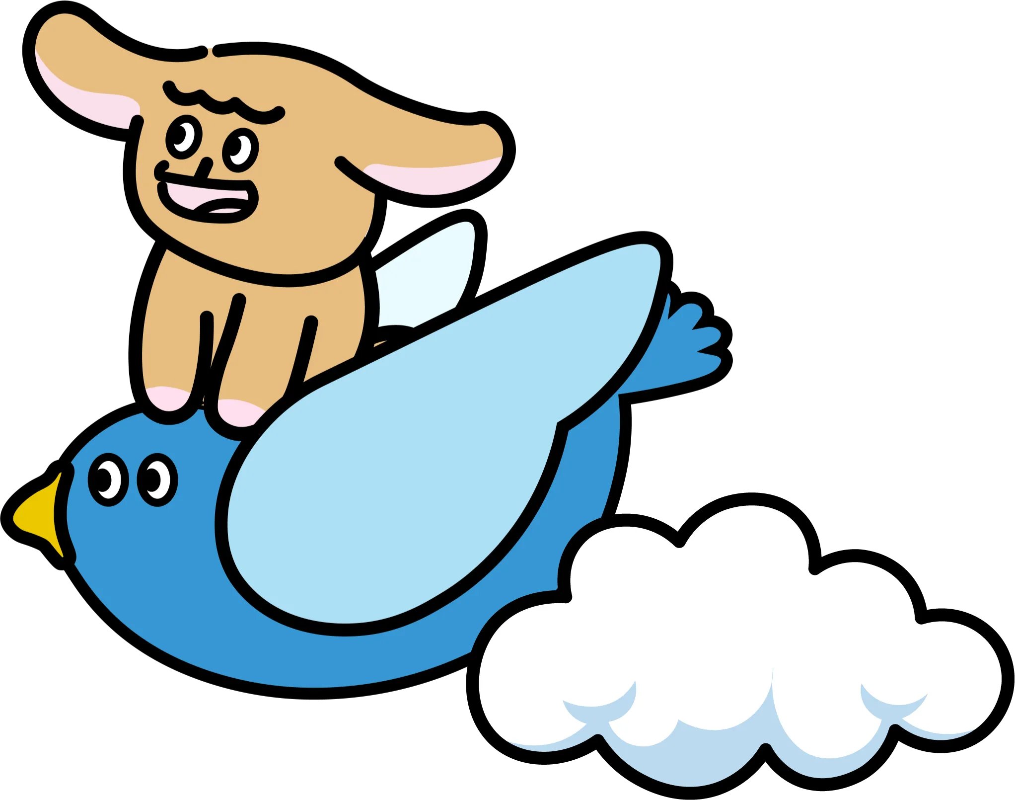 鳥の上に乗るたれらび